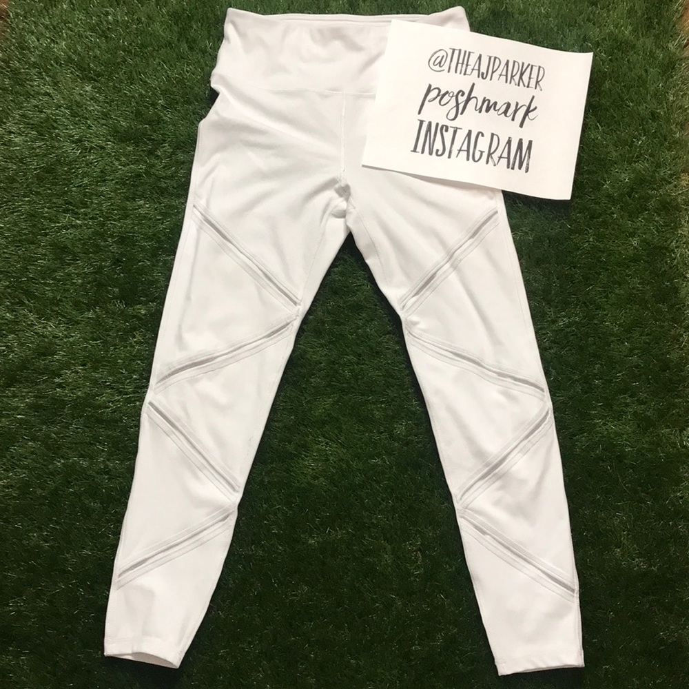 Mono B White Leggings Mesh Detail